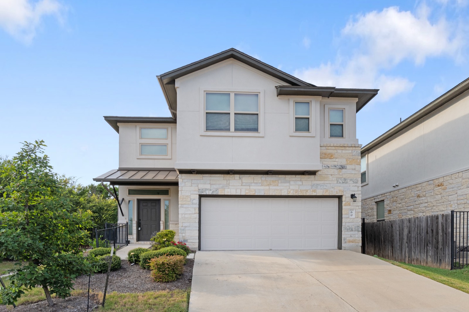 Modern two-story home exterior
